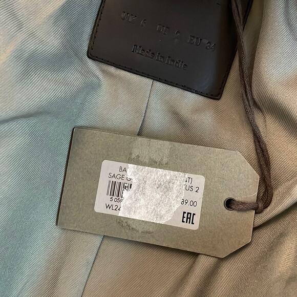 All Saints Green Leather Moto Jacket Size 2 Retails $589 NWT - Picture 8 of 11